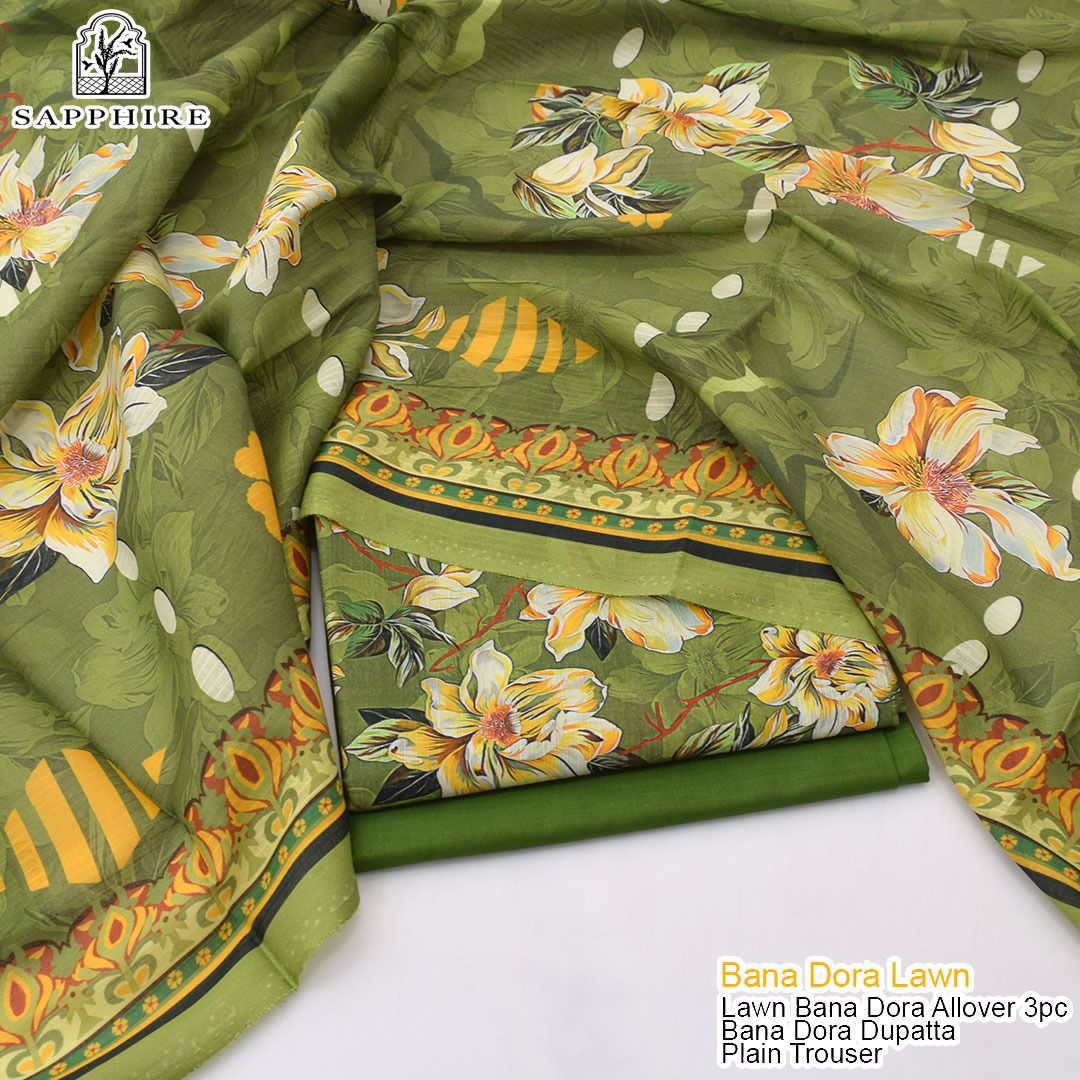 BANA DORA LAWN  3pcs | BD-2