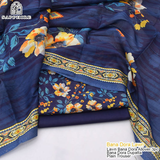 BANA DORA LAWN  3pcs | BD-4