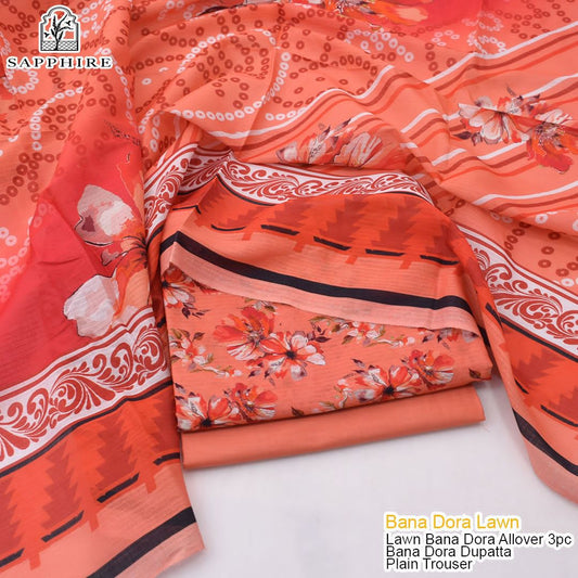 BANA DORA LAWN  3pcs | BD-3