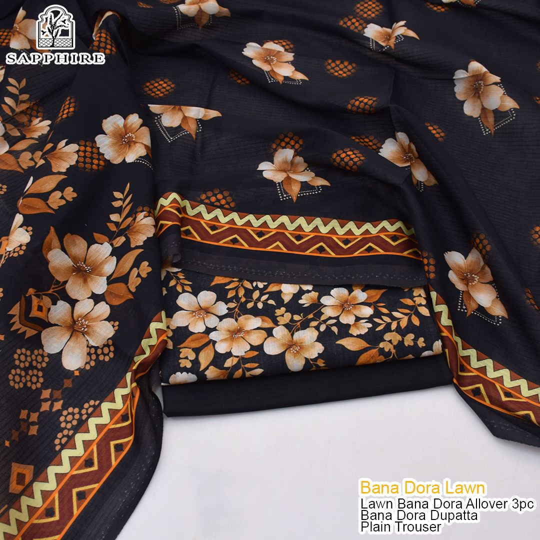 BANA DORA LAWN  3pcs | BD-6