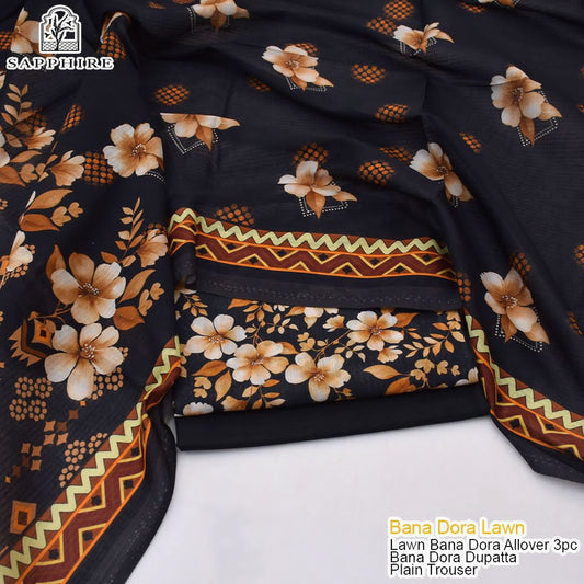 BANA DORA LAWN  3pcs | BD-6