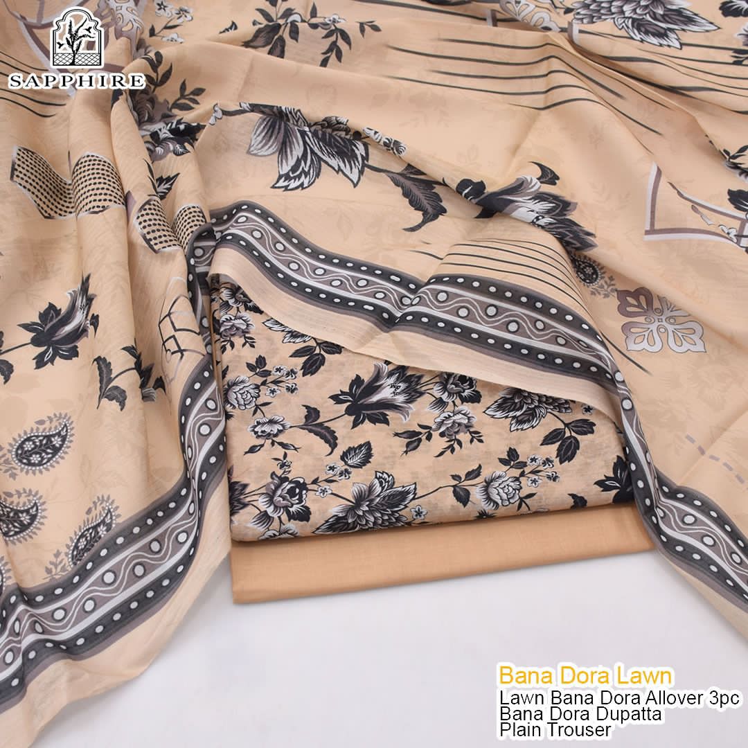 BANA DORA LAWN  3pcs | BD-8