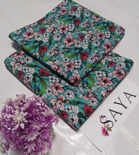 Unstitched Printed Lawn 2 Piece Suits | BK-10