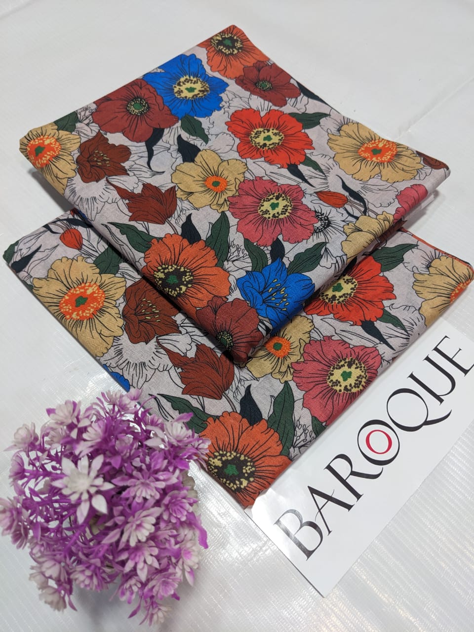 Unstitched Printed Lawn 2 Piece Suits | BK-07