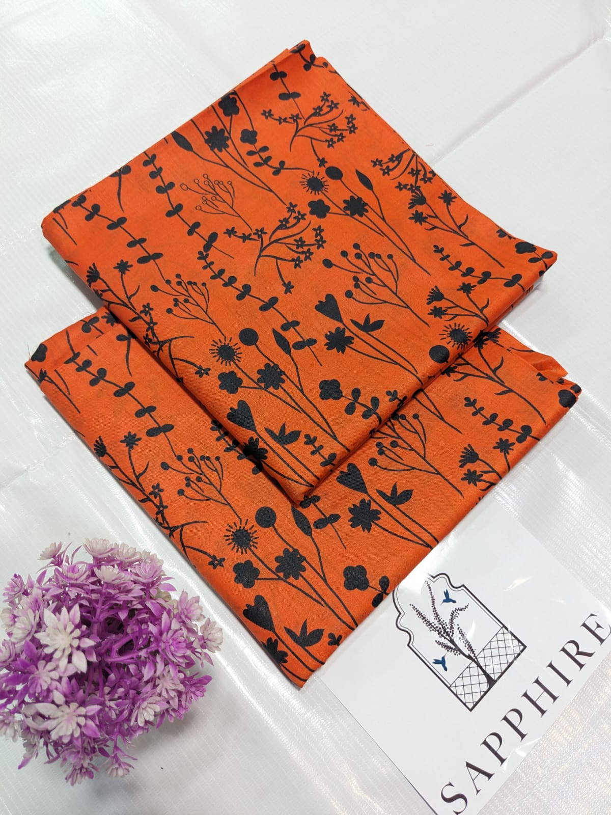 Unstitched Printed Lawn 2 Piece Suits | BK-06