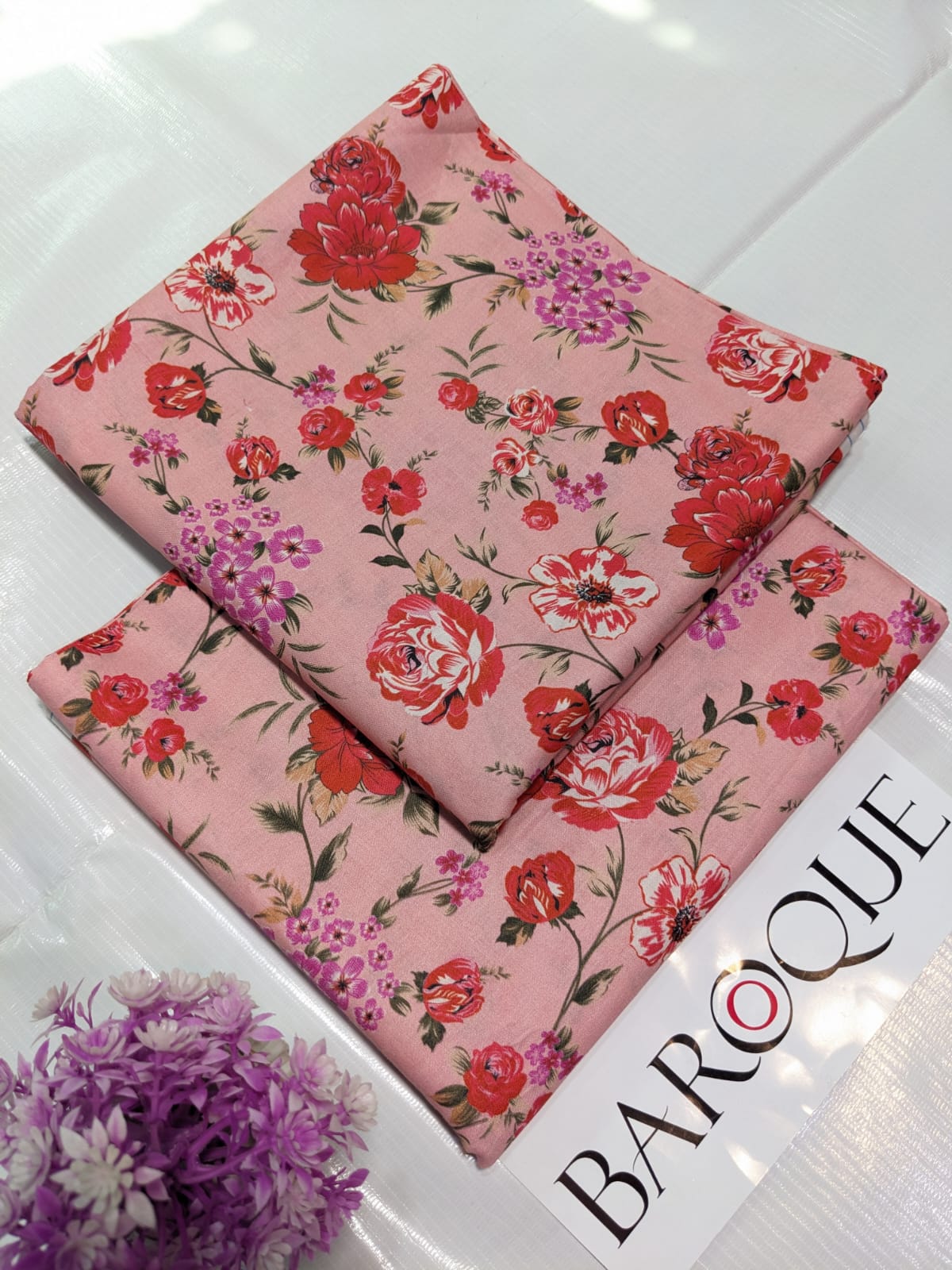 Unstitched Printed Lawn 2 Piece Suits | BK-05