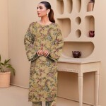 Unstitched Allover Printed Lawn 2 Piece Suits | BK-19 | Skin Colour