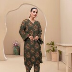 Unstitched Allover Printed Lawn 2 Piece Suits | BK-28 | Green Colour