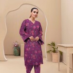 Unstitched Allover Printed Lawn 2 Piece Suits | BK-29 | Purple Colour