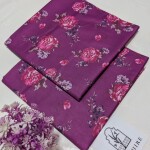 Unstitched Allover Printed Lawn 2 Piece Suits | BK-29 | Purple Colour