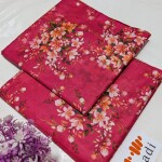 Unstitched Allover Printed Lawn 2 Piece Suits | BK-31 | Mild Red Colour
