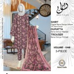 Unstitched Allover Digital Bana Doriya Lawn 3 Piece Suits | BK-47