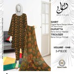 Unstitched Allover Digital Bana Doriya Lawn 3 Piece Suits | BK-50