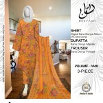 Unstitched Allover Digital Bana Doriya Lawn 3 Piece Suits | BK-52
