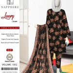 Unstitched Allover Digital Bana Doriya Lawn 3 Piece Suits | BK-34