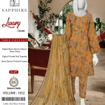 Unstitched Allover Digital Bana Doriya Lawn 3 Piece Suits | BK-43