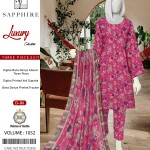 Unstitched Allover Digital Bana Doriya Lawn 3 Piece Suits | BK-35