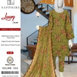 Unstitched Allover Digital Bana Doriya Lawn 3 Piece Suits | BK-36