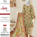 Unstitched Allover Digital Bana Doriya Lawn 3 Piece Suits | BK-37