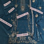 Chicken Kari Daman Lawn Embroidery 3-PCS Suit | BK-16